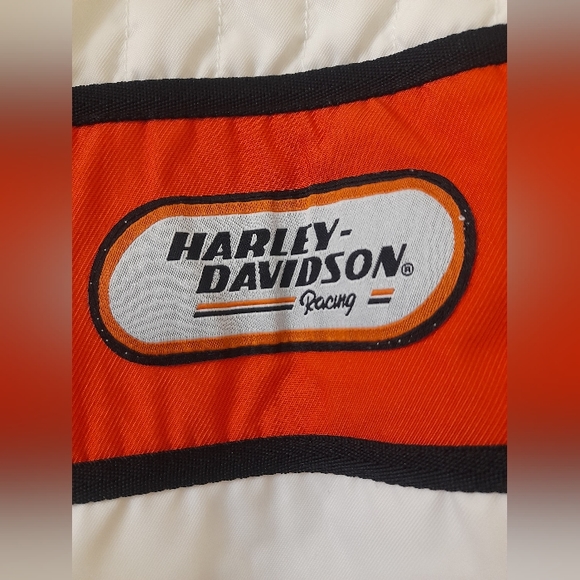 Harley Davidson - Motorbike Jacket - Cream/Orange - Medium - Picture 3 of 13